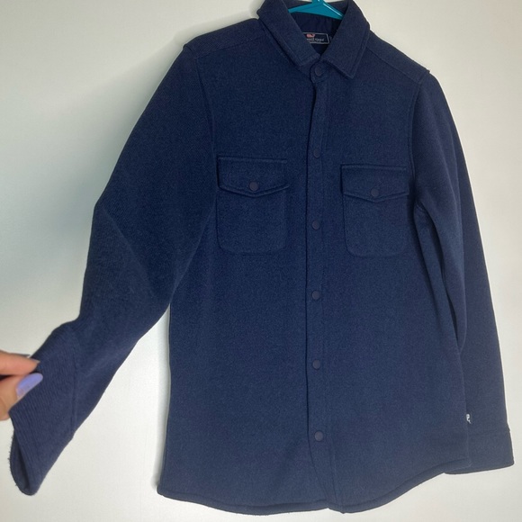Vineyard Vines Sweater Fleece Shirt Jacket Small - Picture 13 of 16